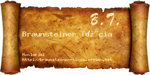 Braunsteiner Tícia névjegykártya